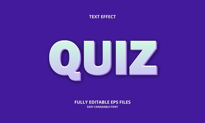 quiz style editable text effect