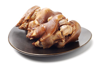 Sauce trotters on white background 