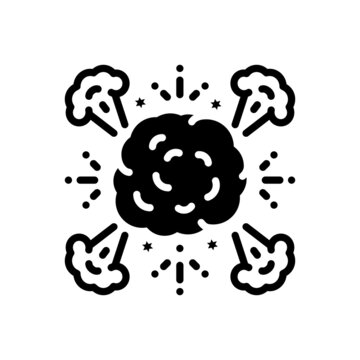 Black solid icon for explode
