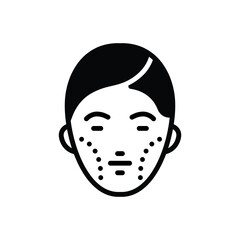 Black solid icon for skin 