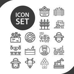 Simple set of advantages related lineal icons.
