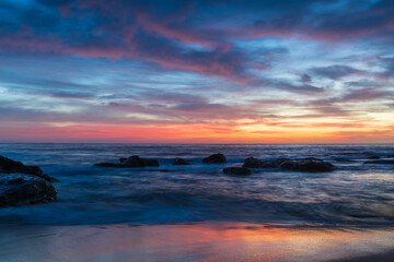 Fototapeta na wymiar High cloud beautiful sunrise seascape