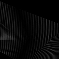 Naklejka premium steel silver lines on a black background. metallic pattern. design modern luxury futuristic background vector illustration.
