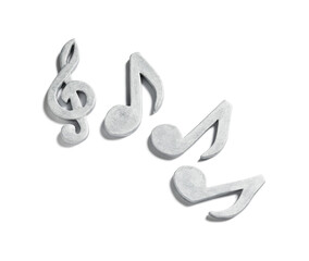 Music notes on white background