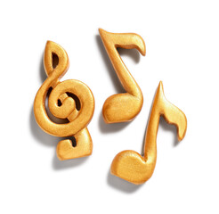 Music notes on white background