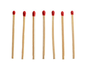 Many matches on white background