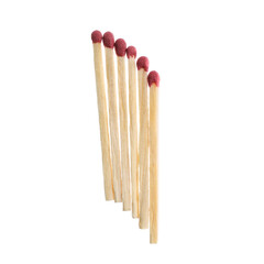 Many matches on white background