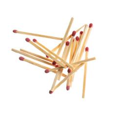 Many matches on white background