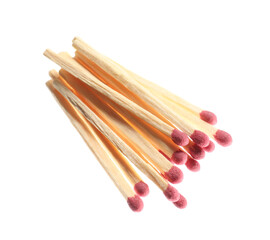 Many matches on white background