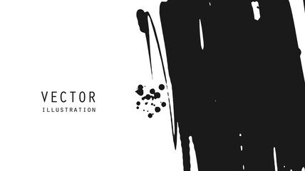 Abstract ink brush banners with grunge effect