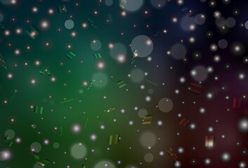 Dark Green vector layout with circle shapes.