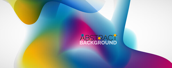 Fluid color gradient abstract background, trendy colorful wallpaper. Vector illustration for placards, brochures, posters, banners and covers