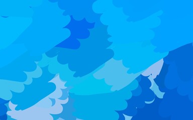 Light BLUE vector background with abstract shapes.