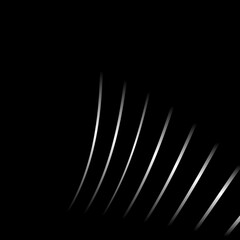 thin silver steel stripes on a black background. minimalistic design. stylized steel outlines