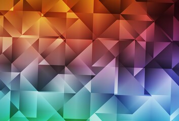 Obraz premium Light Green, Red vector triangle mosaic background.