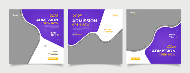 School education admission social media post and web banner template