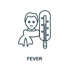 Fever icon. Simple illustration from coronavirus collection. Creative Fever icon for web design, templates, infographics and more