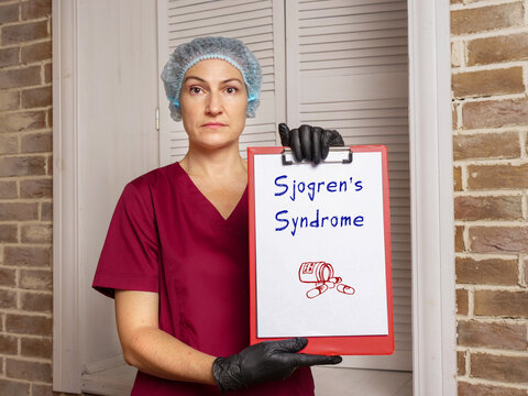 Healthcare concept meaning Sjogren's Syndrome with inscription on the sheet.
