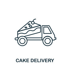Cake Delivery icon. Simple element from delivery collection. Creative Cake Delivery icon for web design, templates, infographics and more