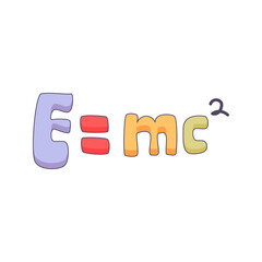 relativity theory cartoon doodle hand drawn concept vector kawaii illustration