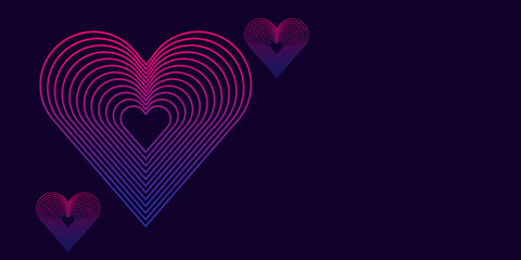 heart, gradient hearts , valentines day 2023