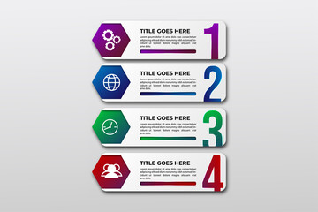 Business data visualization Template. Infographic hexagonal design element steps , option, process, timeline. gradient colorful graphic elements for process, presentation, layout, banner, infograph.