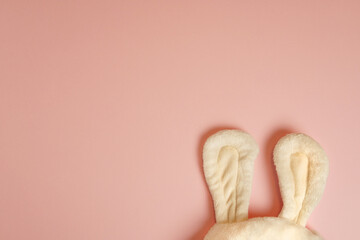 rabbit ears on a pink background