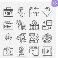 Simple set of replacement related lineal icons.