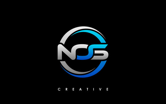 NOS Letter Initial Logo Design Template Vector Illustration