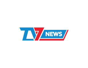 TV 7 television company creative logo.