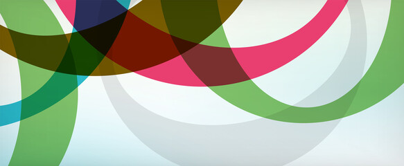 Obraz premium Ring geometric shapes, o letter repetition wallpaper. Abstract background for business or technology presentations, internet posters or web brochure covers