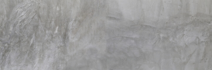 Panorama Smooth gray cement wall texture background.