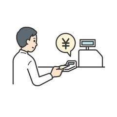 お金を送金、入金する人