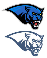 Panther head horizontal emblem