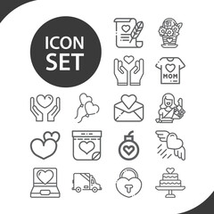 Simple set of sexuality related lineal icons.
