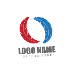 Feathers icon Vector Illustration design Logo template