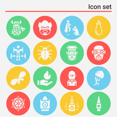 16 pack of epic  filled web icons set