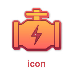 Gold Check engine icon isolated on white background. Vector.