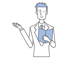 サラリーマン　説明　上半身