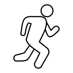 Vector Runner Outline Icon Design