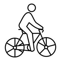 Vector Cycling Outline Icon Design