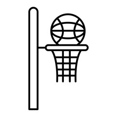 Fototapeta na wymiar Vector Basketball Outline Icon Design