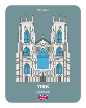 York Minster in York, UK. Architectural symbols of European cities