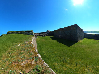 Walls and bastions of Charles Fort. Kinsale. Ireland.