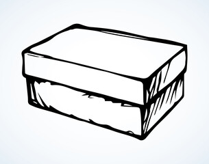 Rectangular carton packaging. Vector drawing