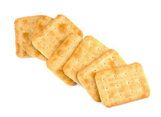Crispy cracker isolated on white background