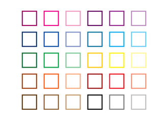 Square Clipart, 30 Solid Colors, Planner Sticker, Card Making, Rainbow Clipart, Scrapbooking, Digital Craft, Pattern, Icons