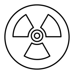 Vector Radioactivity Outline Icon Design