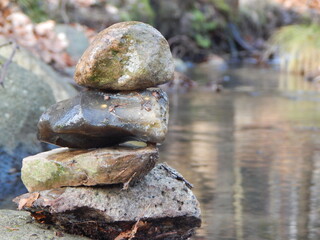 stones on the water