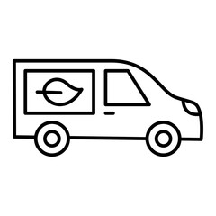 Vector Eco Transportation Outline Icon Design